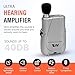 Williams Sound Pocketalker Ultra Hearing Amplifier | Easy-to-Use Hearing Amplifier for Seniors | Year Supply of Batteries | Amplified Sound Assistive Listening Device with Headphones for Elderly | Hearing Assist Earbuds