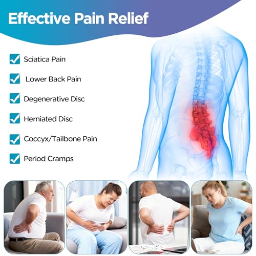 Image of Comfytemp Extra Large Ice Pack for Back Pain Relief, 2 Pcs, Sciatica Ease Brace, Reusable Gel Lower Back Ice Wrap for Injury, Hot Cold Compress for Lower Lumbar, Waist, Men Women After Surgery (Blue)