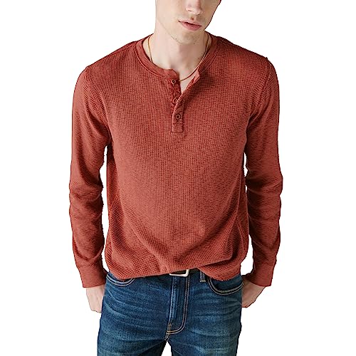 Lucky Brand Men's Garment Dye Thermal Henley