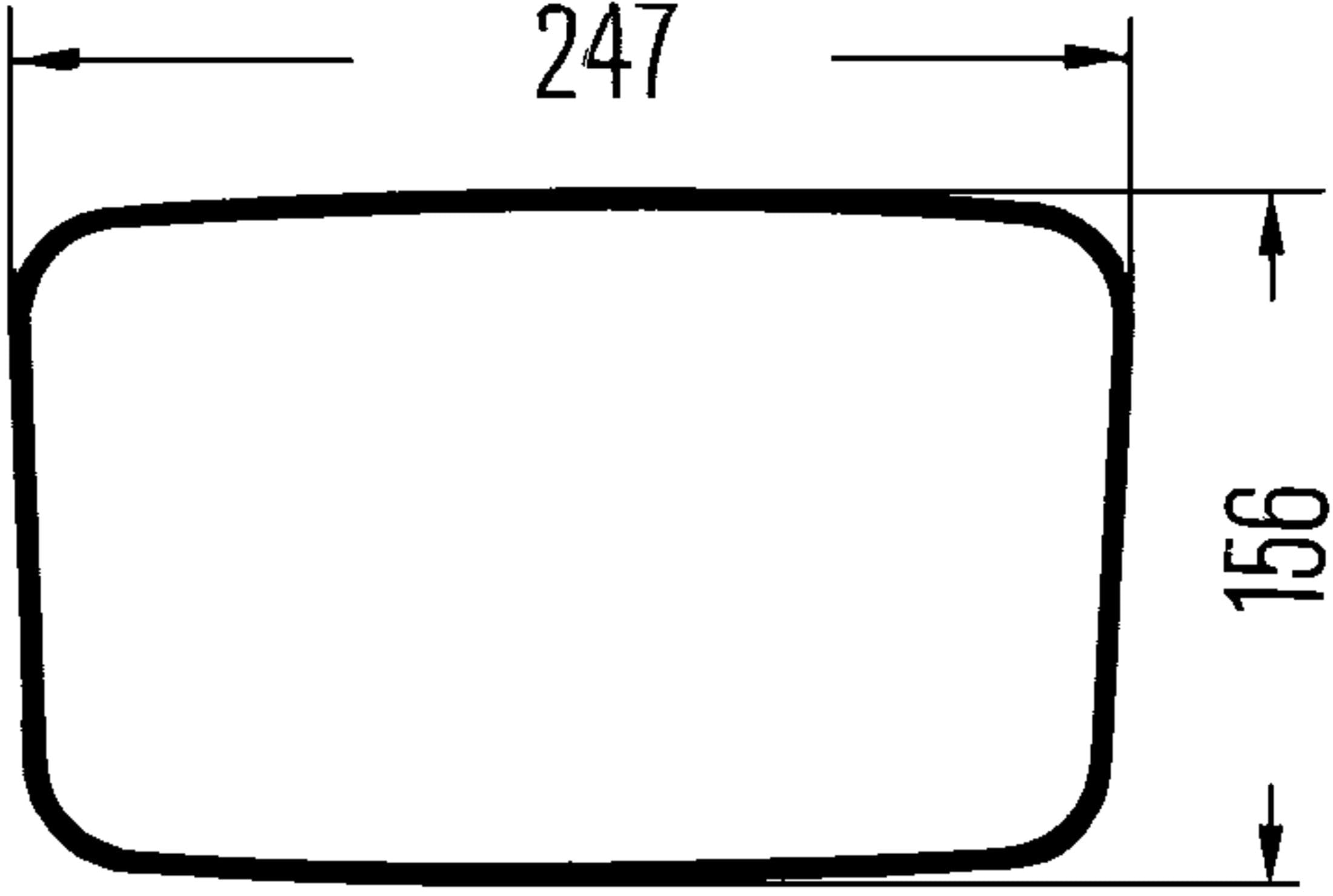 HELLA 8SB 004 288-092 Außenspiegel - Kunststoffgehäuse - schwarz - Breite: 157mm - Höhe: 244mm - beidseitig
