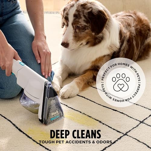 Image of Shark CarpetXpert | Upright Carpet, Area Rug & Upholstery Cleaner | Carpet Shampooer with StainStriker Handheld Tough Stain Eliminator | Removes Tough Stains & Odors | 3 Cleaning Tools | White | EX201