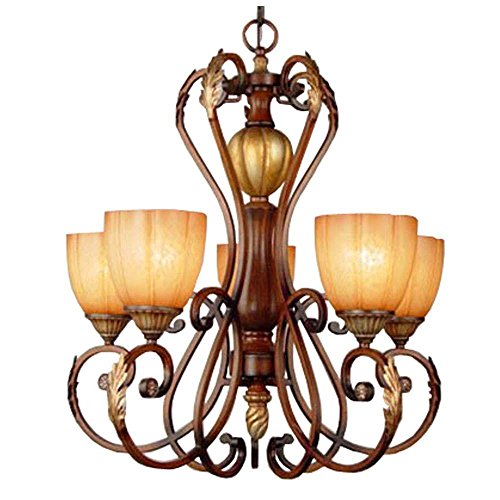 Hampton Bay 17022 Chateau Deville 5-Light Walnut Chandelier