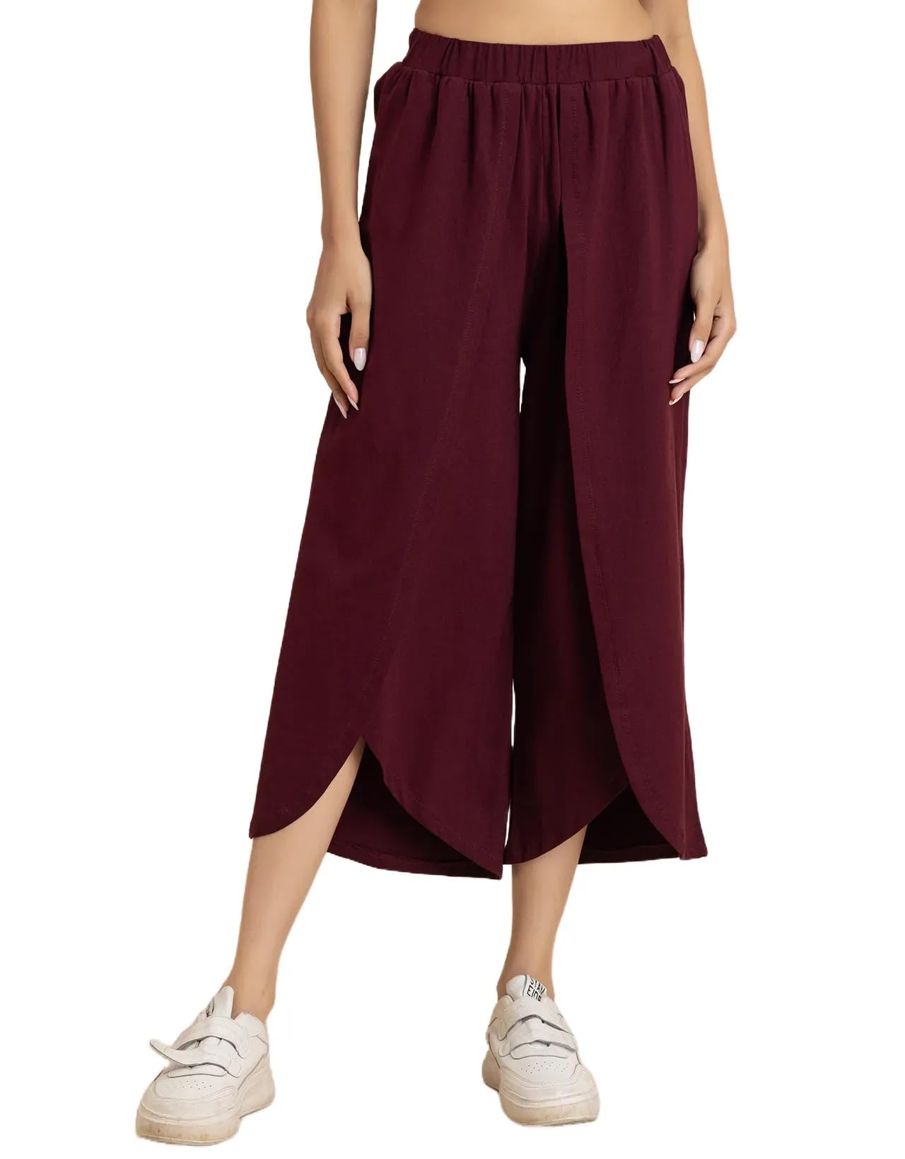 Moomaya Solid Tulip Pants for Women, Zumba Dance Jersey Crop Pants-picture-11