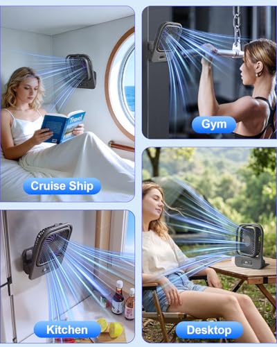 scenein Small Wall Mount Usb Fan with Magnetic Base for Cruise Ship Cabin - image 7