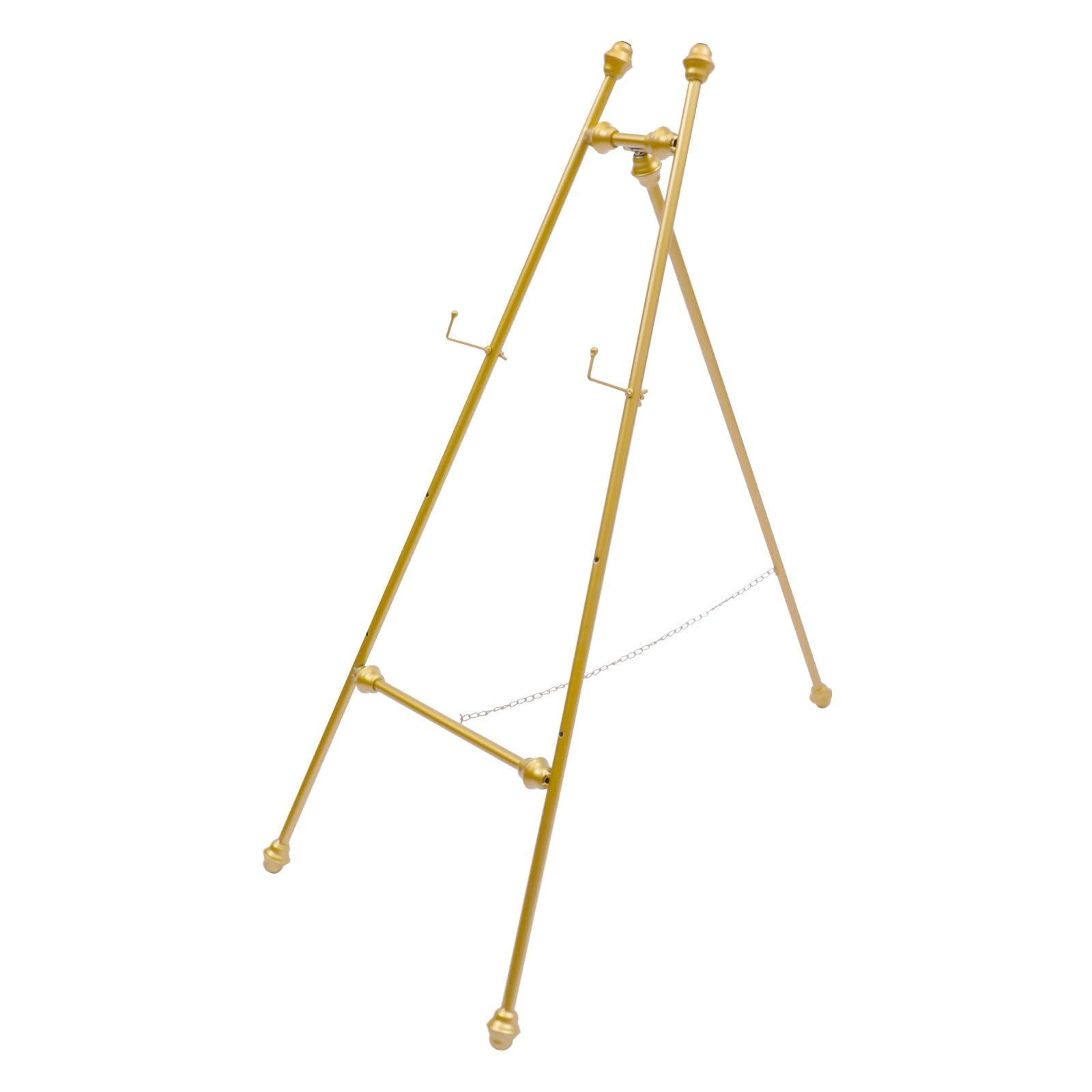 Caballete de metal ajustable de 46.5 pulgadas de alto para exhibiciones de boda, escaparate de arte Detive, caballete portátil con Hoo, ideal para eventos y fiestas