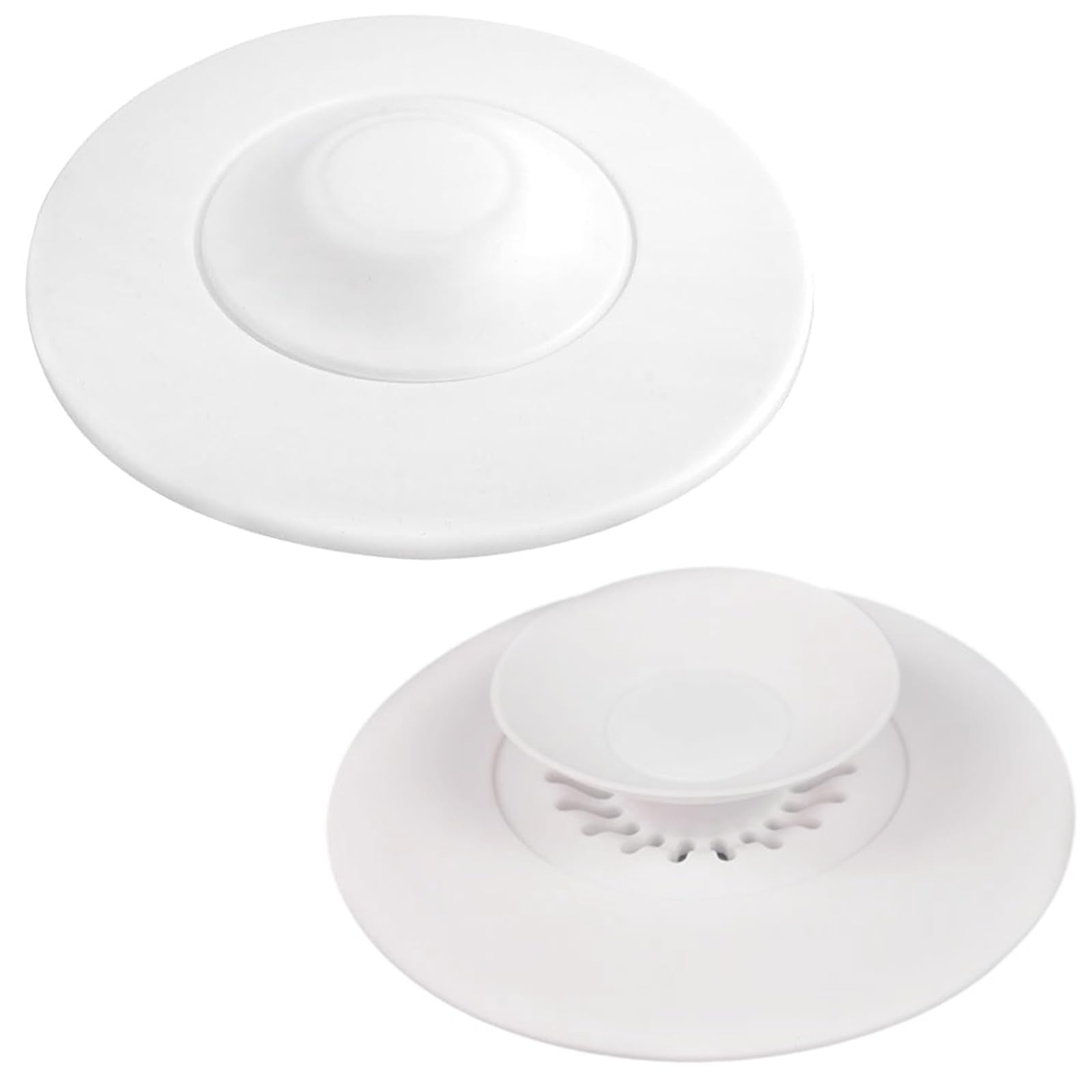 ZYEKIU Reusable Universal Sink Plug 2 Pack Universal Silicone Drain Plug