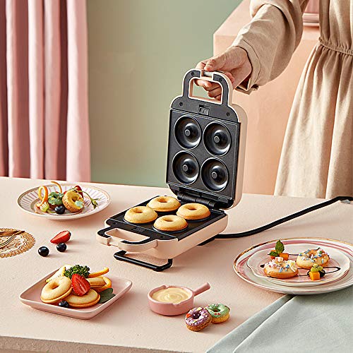 Liven Mini máquina de waffle, máquina de waffle 3 em 1 com placas removíveis antiaderentes, design c