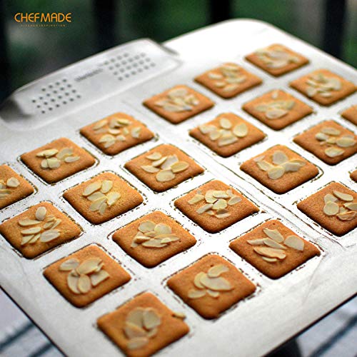 Chefmade Cookie Sheet Pan, 12-Inch One-Handed Gripping Non-Stick Rimless Bakeware For Oven Baking 11.4" X 12.8"X 0.6" (Champagne Gold) #TOP3
