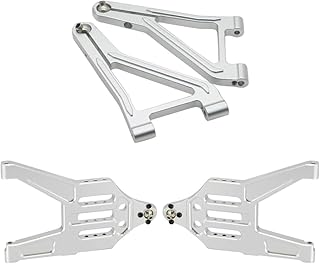 RCAWD 4X Aluminum Alloy L/R Front Rear Lower Suspension Arm A-Arm(Assembled with Hollow Balls) for 1/7 Traxxas UDR Unlimited Desert Racer 85086-4(Silver)