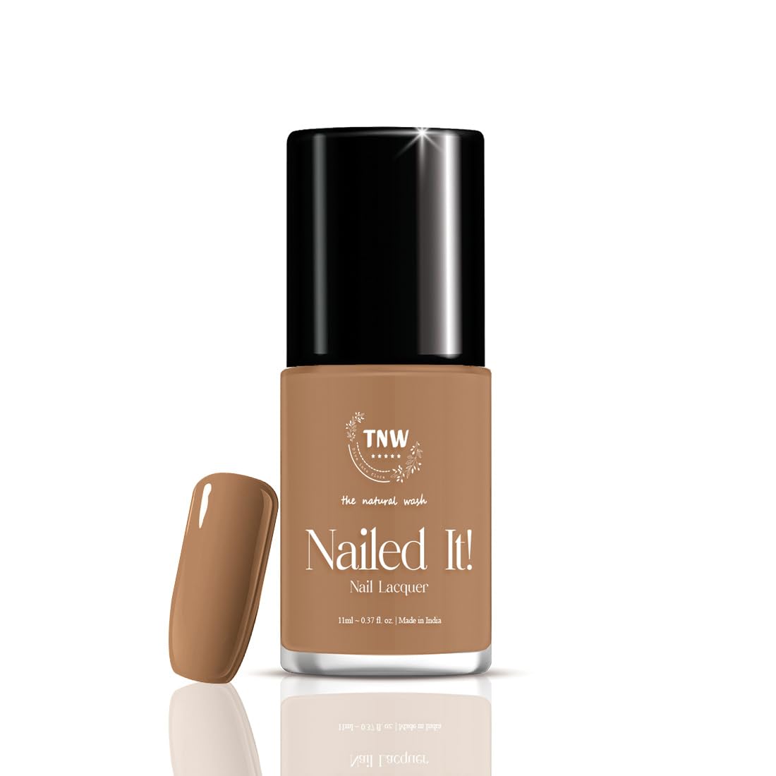 TNW -The Natural Wash Nailed It!| Nail Polish | Chip Resistant | Pigmented | Long Lasting | Quick Drying | Nail Care | 11ml (Light Brown)-image-27