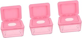 Alipis 3 Pcs Wet Tissue Box Crystal Holder Portable Wipes Car Storage Box Baby Tissue Case Wipes Box Plastic Wipe Container Wet Wipes Storage Boxes Wet Tissue Boxes Wet Tissue Storage Box