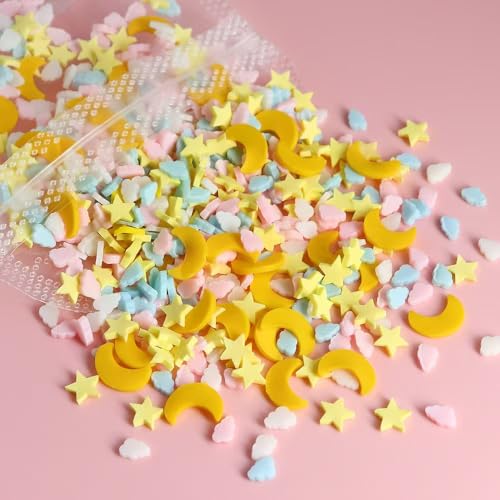 Image of 4 Bags Colorful Nail Charms 3D Mini Floral Star Moon Strawberry Cloud Shell Charms for Nails Design Nail Slices DIY Nail Art Decoration for Women Girls Nails Art Supplies Accessories