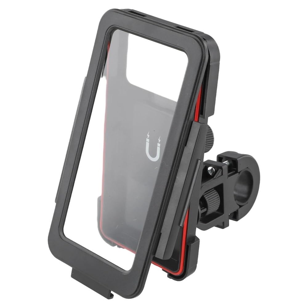 Soporte Teléfono para Moto Impermeable con Sujeción 4 Brazos Base Estable para Manillar Funda Antivibración Bicicleta Motocicleta