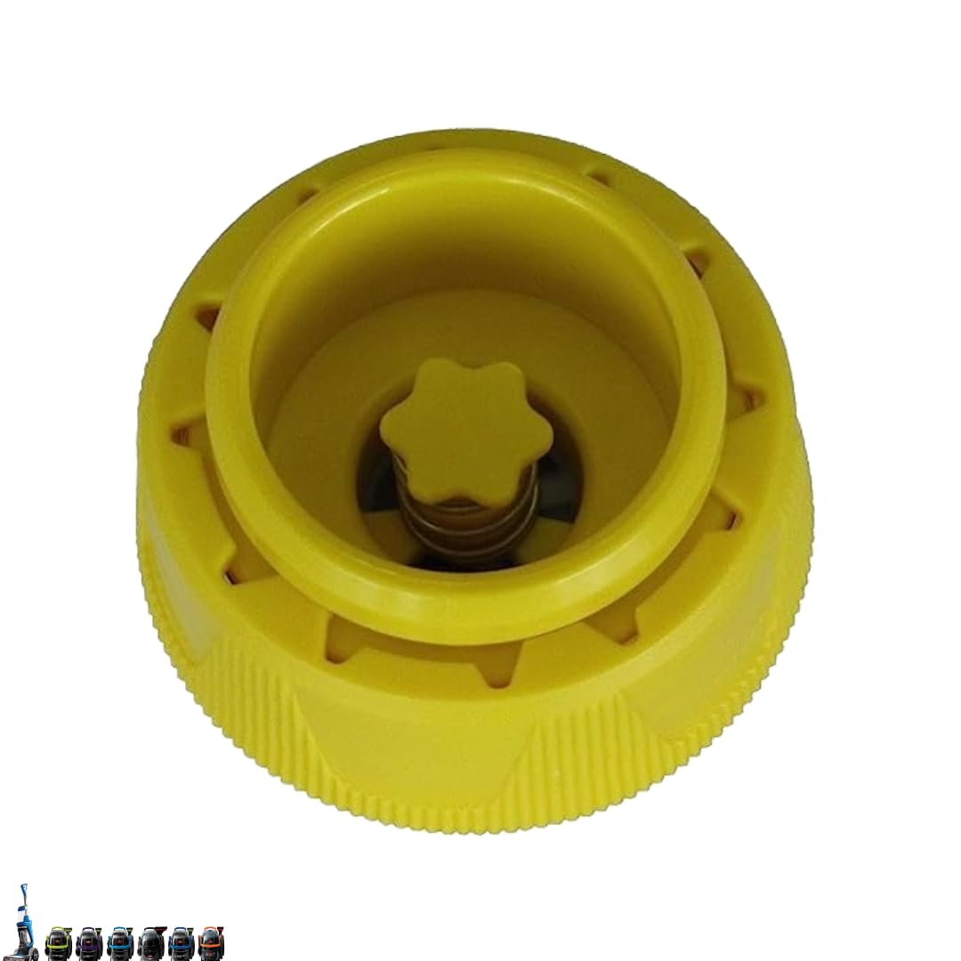 Selgo Replacement Water Tank Cap For Bissell Various Tanks, Plastic, Yellow, Tank Cap, HOSE_PIPE_FITTING, 770108031, NPT Connector