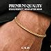 Galis Gold Rope Chain Bracelets for Women and Men - Unisex Premium Stainless Steel Bracelet for Men and Women, Gold Plated Non Tarnish Bracelet, One Wrap Wheat Chain Style with Lobster Claw Clasp 7