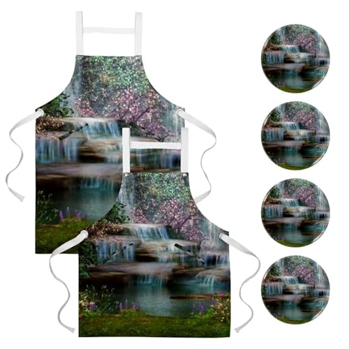 Tablier de serveuse lot de 2 pour pâtisserie bistrot et nettoyage de la maison
