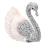 PLAFOPE Caja de Almacenamiento para Joyas en Forma de Cisne de Aleación Plata, Joyero Decorativo para Mujer, Útil para Guardar Pendientes y Collares en Bodas y Celebraciones
