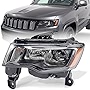 Tluuze - For Jeep Grand Cherokee Headlight Assembly 2017 2018 2019 2020 2021 Projector Headlight Headlamp Left Driver LH Side [Halogen Model] 68266646AD 68266647AD CH2502309 DOT Certified