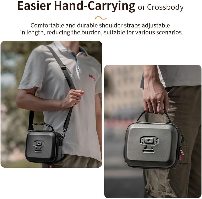 DJI Osmo Pocket 3 Carrying Bag,Waterproof Hard Carrying Case for Osmo Pocket 3,Portable PU Storage Protective Bag for DJI Osmo Pocket 3 Creator Combo Accessories,PU Leather Storage(1132045)