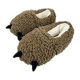 FREE 2 DREAM Slippers for Toddler and Kids,Bear Claw Brown, Indoor Outdoor Bottom, Soft...