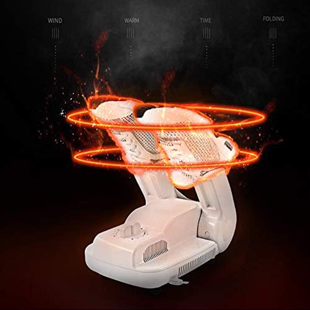 Asciugatrice per Scarpe Riscaldatore Deodorante Pieghevole Temporizzazione telescopica Deumidificazione costante del Vento Caldo Scarpe per Asciugatura Multifunzione