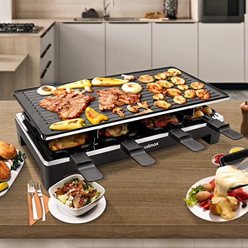 Plancha Grill Cusimax Raclette Parrilla para 8 Persona