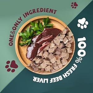 Freeze-Dried Dog Liver Treats, Grass Fed Beef Liver, Raw Single-Ingredient, High-Protein, Healthy Snacks for Training & Meal Toppers, Grain-Free, 3.8 oz Freeze Dried Dog Liver Treats Grass Fed Beef Liver Raw Single Ingredient High Protein Healthy Snacks for Training Meal Toppers Grain Free 38 oz
