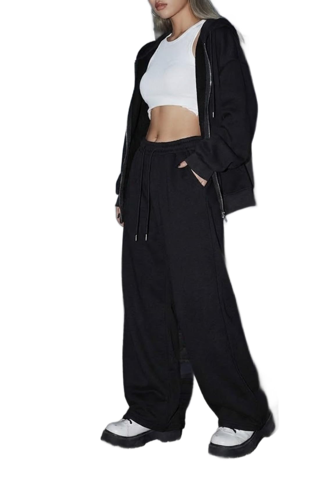 dockstreet Track Pant for Women || Baggy Fit || Track Pants || Full Elastic Jogger Track Pant ||-picture-23