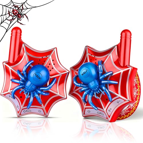Own1one Spider Walkie-Talkies für Kinder – 3 Kanäle, 900 m Reichweite – Spielzeug für Jungen & Mädchen ab 3 Jahren (bis 12 Jahre) – Ideal für Outdoor-Abenteuer