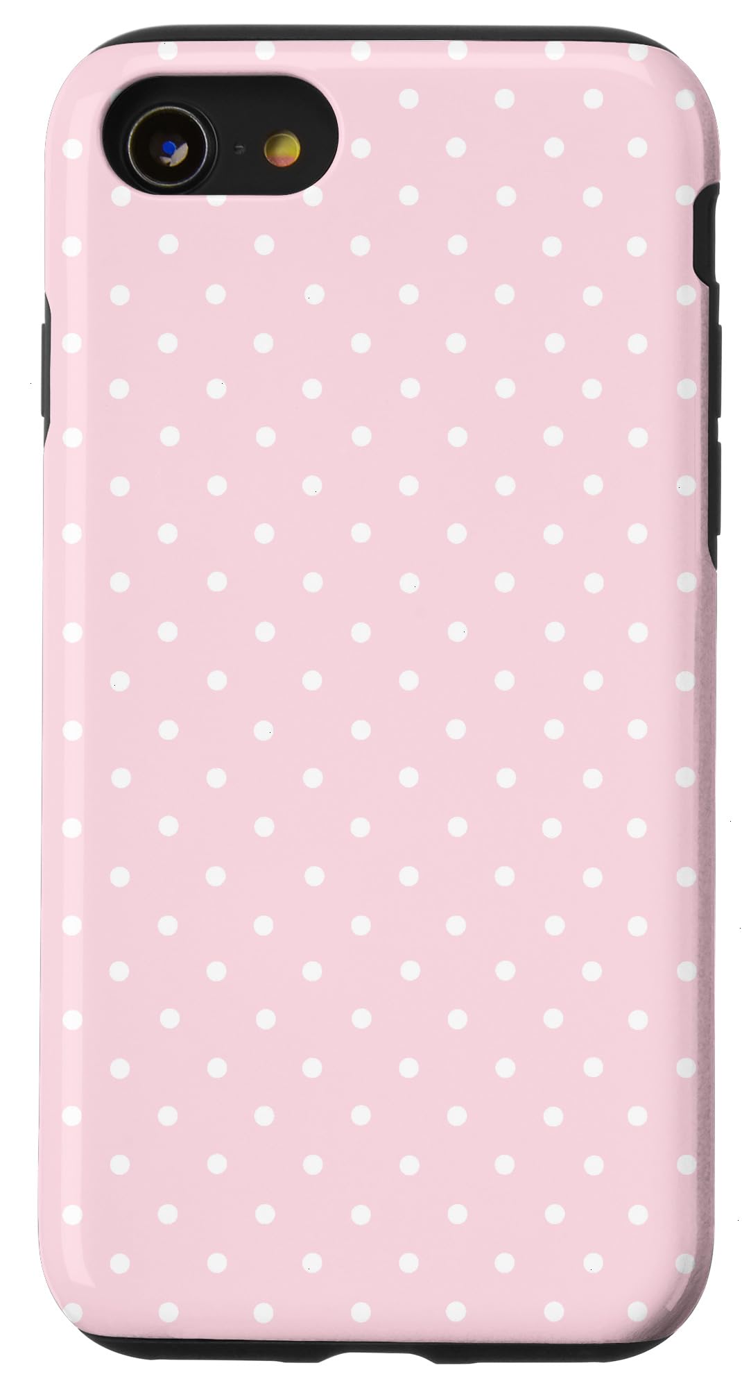 Cute Soft Light Pink and White Polka Dot Pattern Minimalist Case for iPhone SE (2020) / 7/8