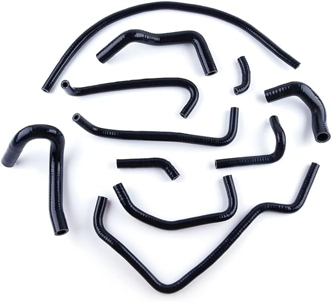 Miniatura 2 de JOIUYOLJ - Kit de manguera auxiliar de ventilación de silicona negra de 3 capas para Mazda Miata MX5 MX-5 NA MK1 1.8L 1994 1995 1996 1997