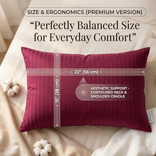 Image of SOFT SOULS Kapok Pillow with Cover, Cooling Illavam Panju with Pillowcase - Natural Cooling, Breathable & Eco-Friendly Pillow for Comfortable Daily Sleep