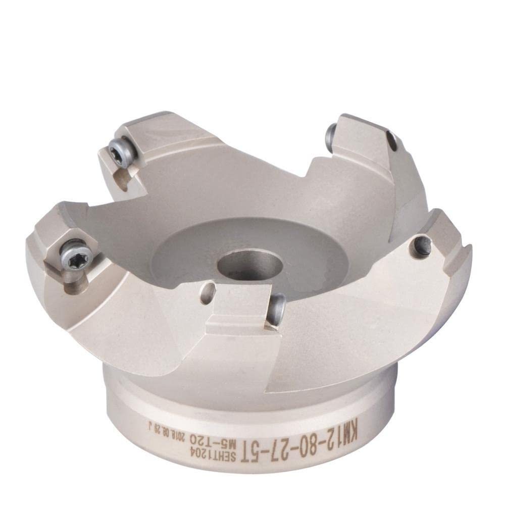Fraise à Surface de Dalle KM12 50mm 63mm 80mm 100mm Outils de fraisage CNC for Inserts SEKT1204 et SEHT1204 Fraise (Size : KM12-50-22-4T)