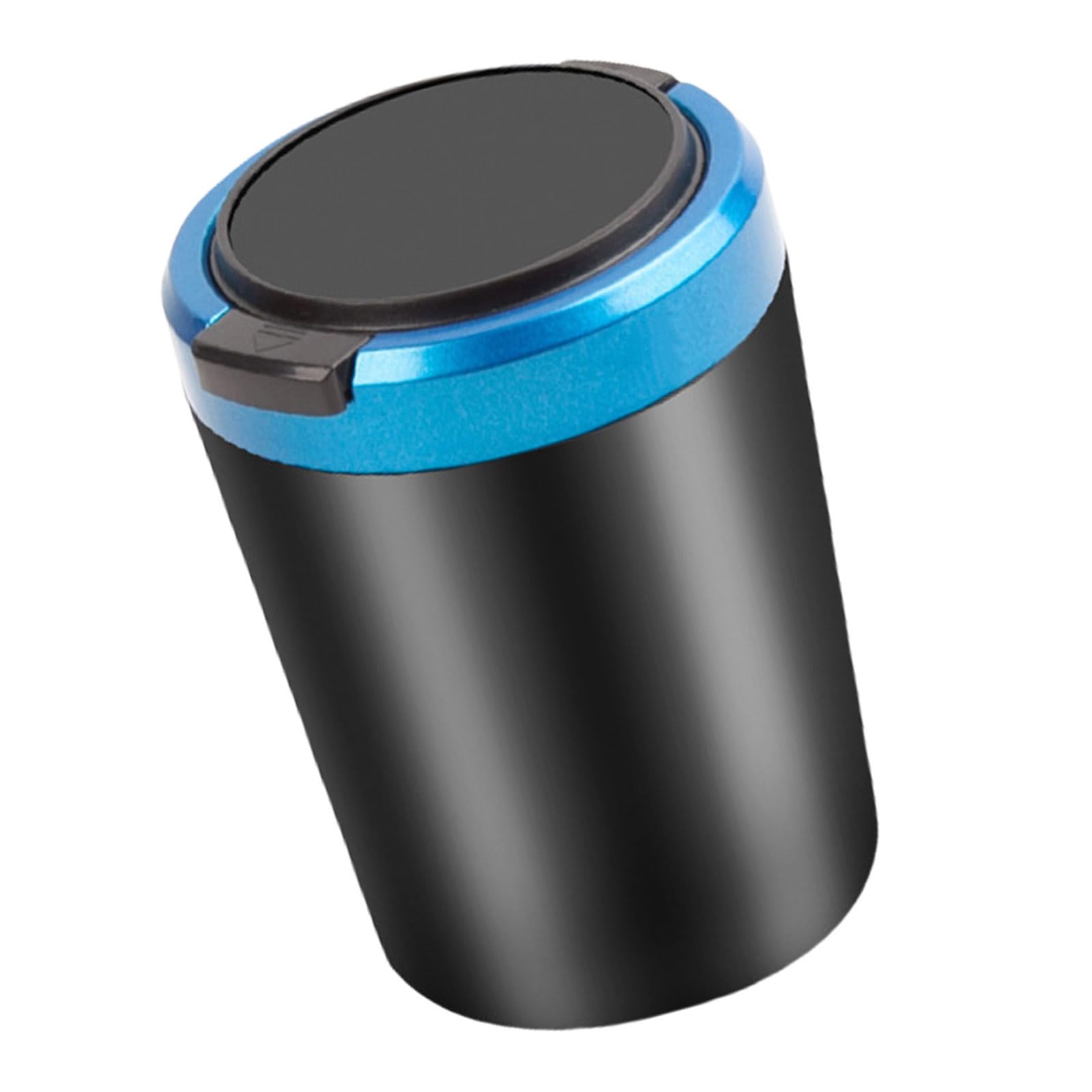 Ashtray with Lid, Car Holder Cigarettes Ashtray, Portable Detachable Smokeless Ashes Tray with Lid LED Light for Car with Smellproof