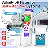 CIZTADA Pool Salt Tester for Swimming Pool Salinity Tester and pH Meter for Saltwater 5 in 1 Digital Salinity pH EC TDS Temp Meter with 35ppt Calibration Solution for Hot tub, Reef Aquarium, Koi Pond