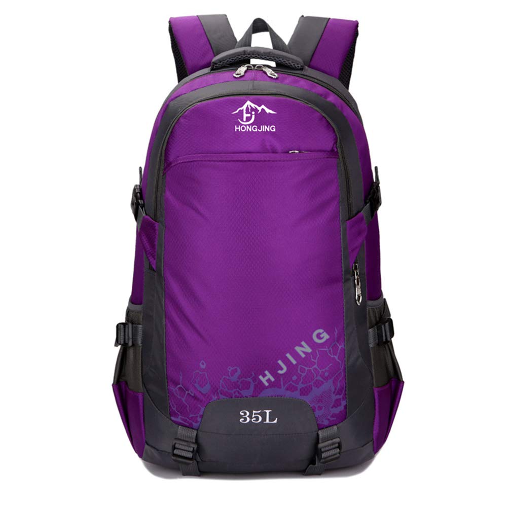 RJHY Outdoor Travel Backpack Mountaineering Bag 35L Waterproof Backpack Men And Women Large Capacity Backpack/Breathable,purple