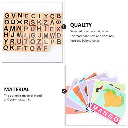 STOBOK Inglês Jogos de Soletração Alfabeto Abc Aprendizagem Montessori Quebra-Cabeça Ver E Soletrar