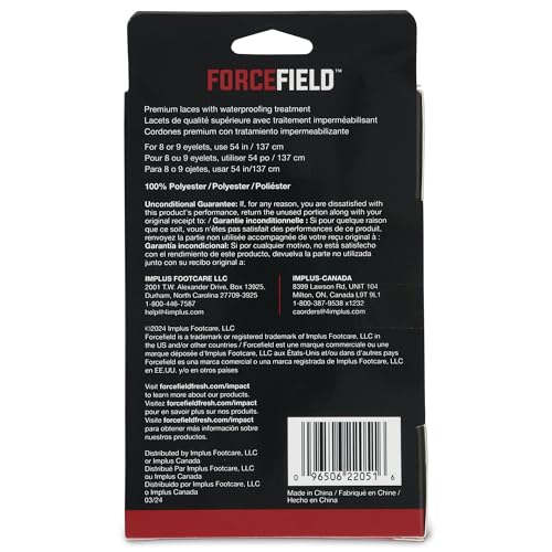 Lacets de rechange pour baskets ForceField 54 pouces pack de 3 couleurs - 2
