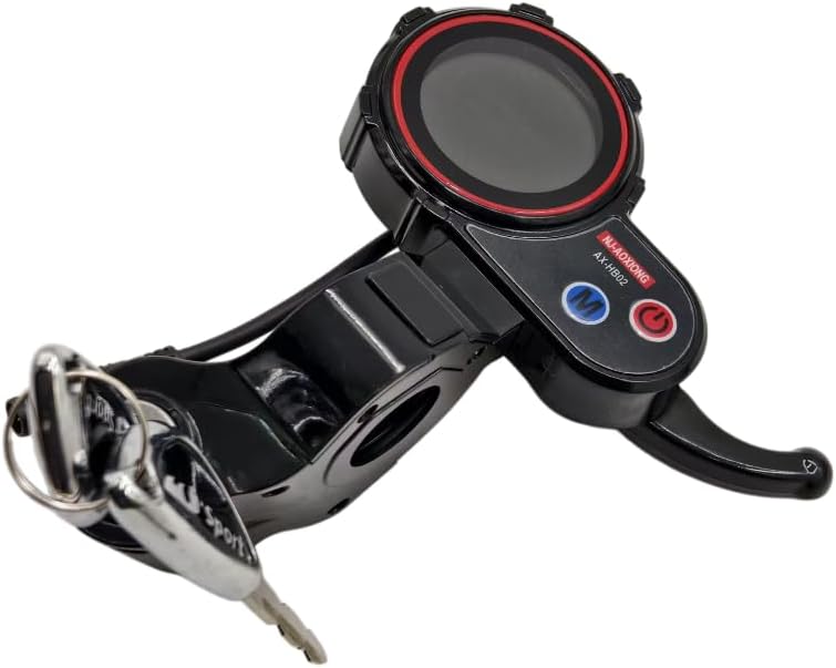 for NJAX-T LED Display Throttle Instrument for Zero 8 9 10 8X 10X 11X Electric Scooter, 48V LCD with Key