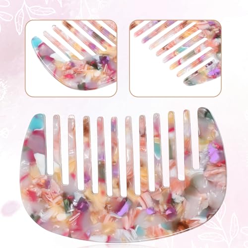 Mini peine pequeño de dientes anchos, pack de 2 piezas miniatura 4