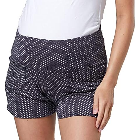 HAPPY MAMA Women's Maternity Overbump Shorts Jersey Pants Cover