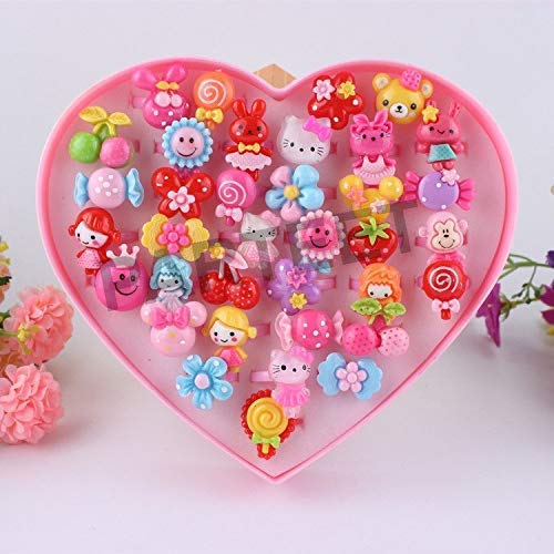 PARTEET Heart Shape Box With 36 Rings Birthday Return Gifts For Unisex-Child - One Size - Image 2 thumbnail