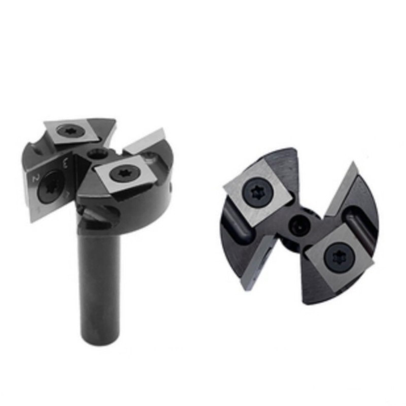 Frez do strugania drewna 2-ostrzowy, 38,1 mm, średnica cięcia 45 mm, trzonek 8,12 mm, frez do strugania powierzchniowego Spoilboard, płytka z węglika spiekanego Maszyna CNC(D12x45x4T)