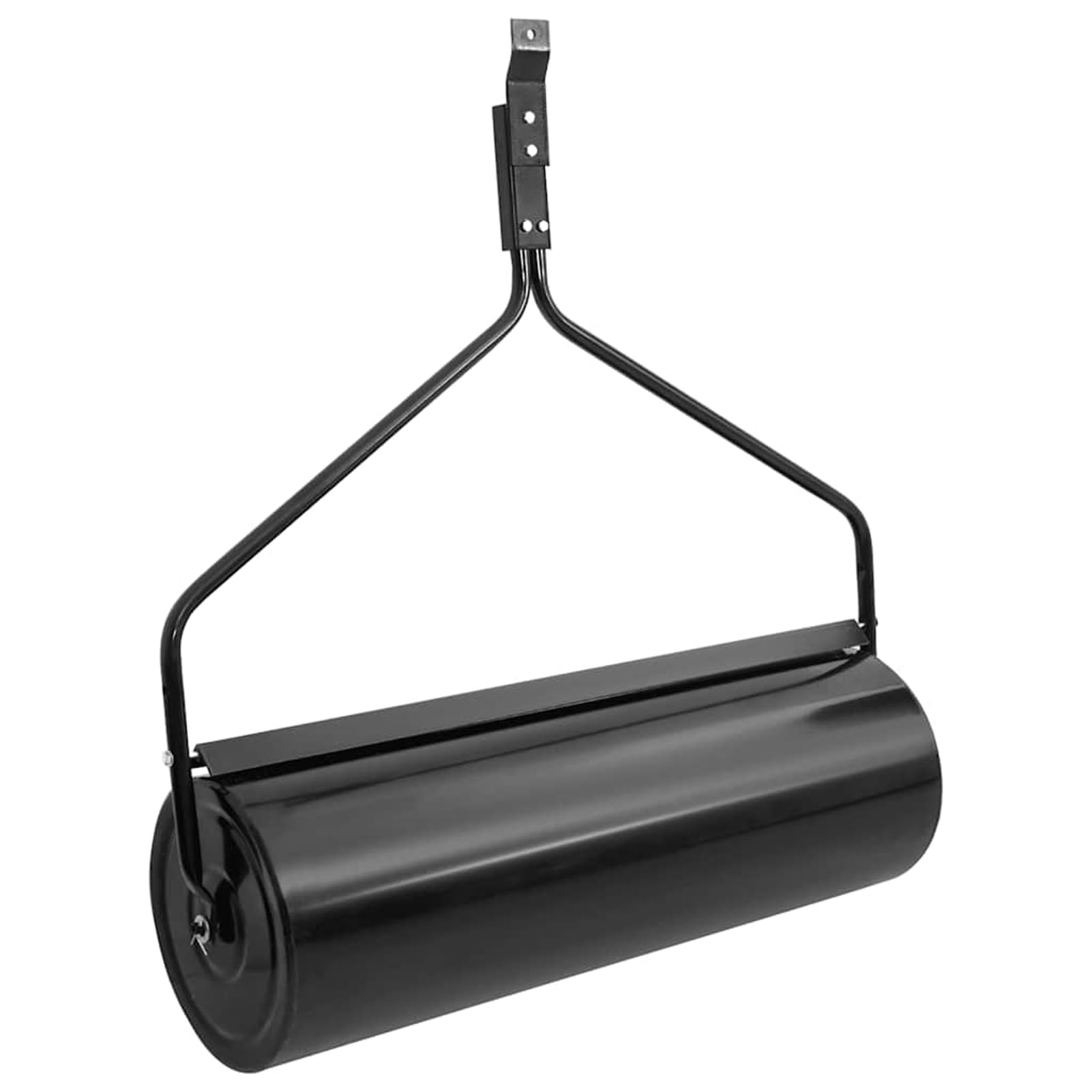 Homgoday Garten-Rasenwalze zum Schieben, 63 L Fassungsvermögen, Eisen, Schwarz, Ø 30 x 90 cm, Rasenwalze für die Rasenpflege, zum Verdichten von Saatgut und unebenem Boden 154466