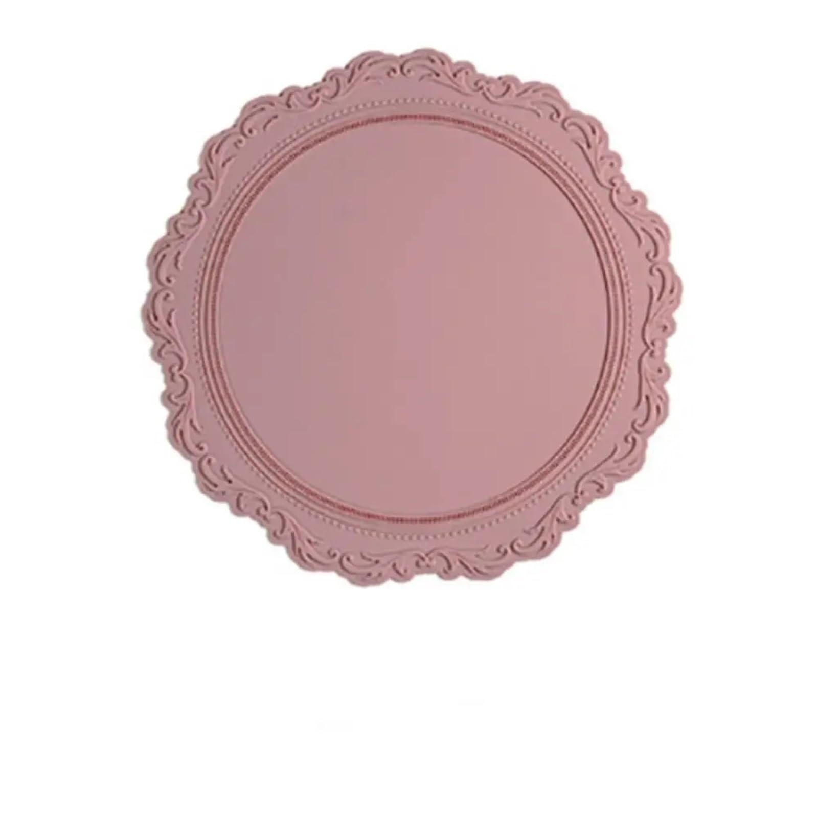10Pcs Silicone Coaster Table Decoration Mat Round Lace Cup Non-slip Placemat for Cap(Color1)