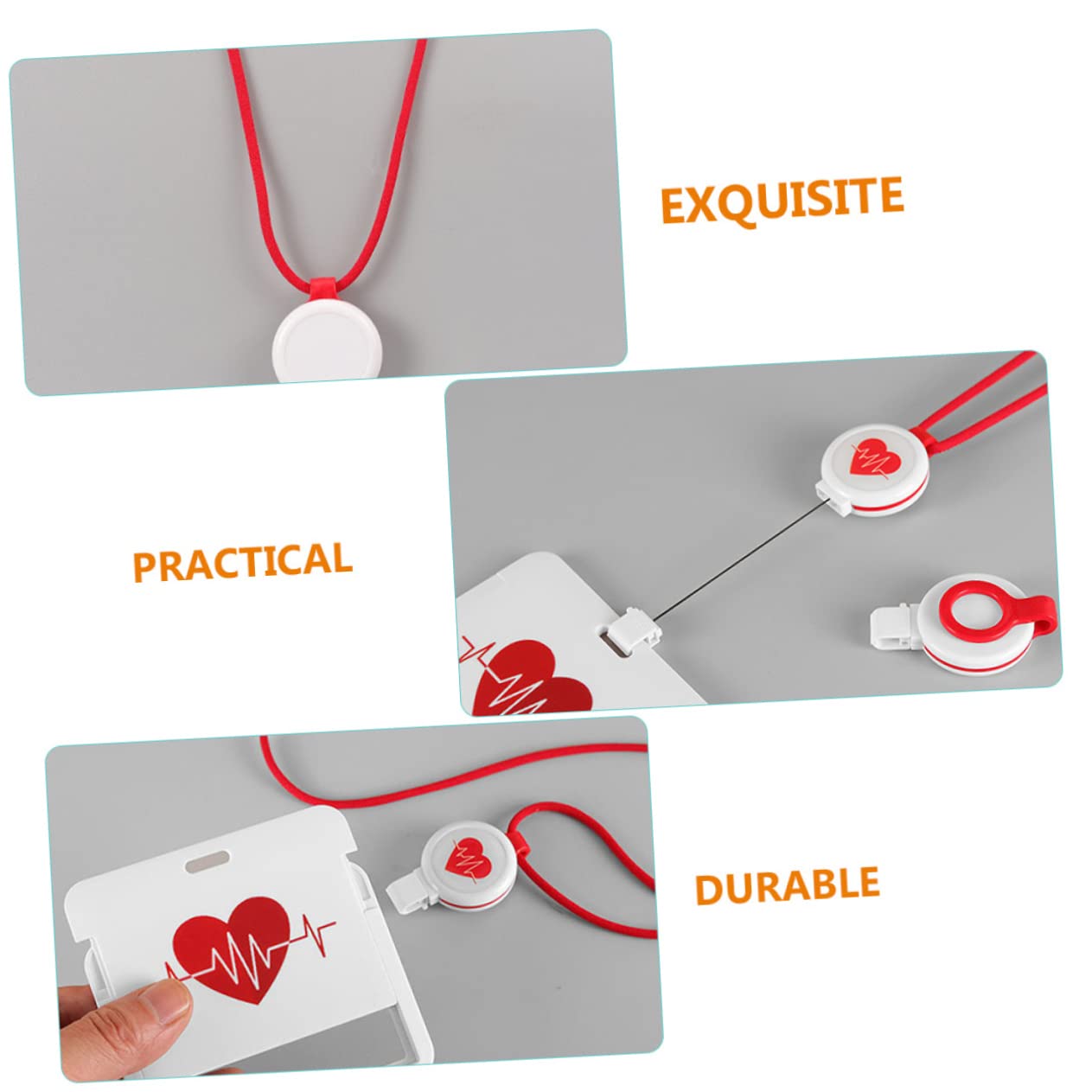 NUOBESTY Lot De 10 Porte-badges Rétractables Porte-noms Pochettes Pour Badges Enrouleurs Pour Badges Porte-noms Pour Enseignants