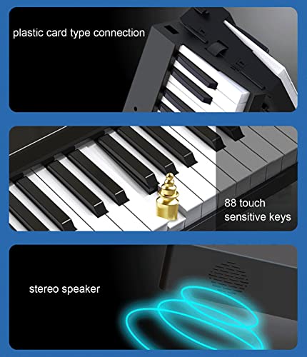 Clavier de piano pliable portable 88 touches pleine taille pondérée Home Piano numérique Support MIDI/Buletooth Piano électrique avec écran LCD, adaptateur secteur, pédale de sustain for adultes début - Les Beatles, Paul McCartney, John Lennon, RIngo Starr, George Harrison Clavier de piano pliable portable 88 touches pleine taille pondérée Home Piano numérique Support MIDI/Buletooth Piano électrique avec écran LCD, adaptateur secteur, pédale de sustain for adultes début – Image 7