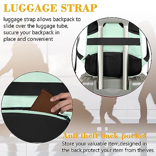 Image of MATEIN 15.6-Inch Laptop Backpack with USB Charging Port, Slim Lightweight Water Resistant Travel Backpack for Women