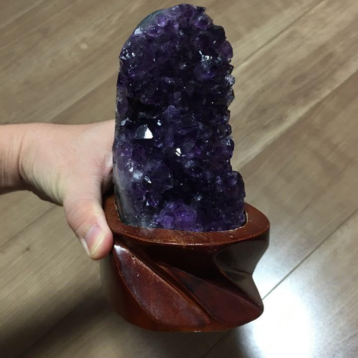 高品質 6A アメジストドームミニクラスター(ウルグアイ産) 台座込み　送料安い 6A アメジストドームミニクラスター(ウルグアイ産) 台座込み 安い