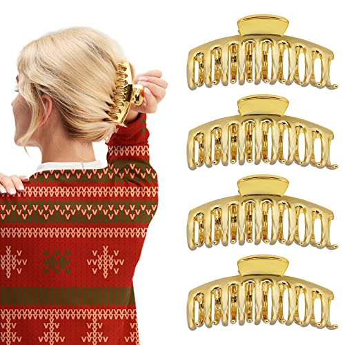 TOCESS Large Hair Claw Clips for Women 2021 New Big Hair Clip for Thick Thin Blonde Hair Upgraded Fadeless Nonslip Stron